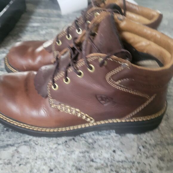 Ariat Canyon Womens 9 B Dark Brown Leather 4” Ranch Work Boots 10001254 - Picture 4 of 8